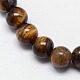 Buddhistischen Schmuck mala Perlen Armbänder natürlichen Tigerauge Stretch-Armbänder(X-BJEW-M007-6mm-01A)-2