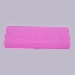 Polypropylene(PP) Box, Frosted, Flip Cover Box, Rectangle, Magenta, 6.6x18.1x2.4cm, Inner Size: 6x17.9cm(CON-WH0076-17D)
