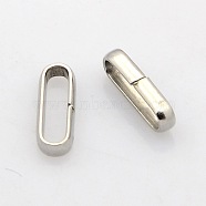 201 Stainless Steel Oval Quick Link Connectors, Linking Rings, Closed but Unsoldered, Stainless Steel Color, 10x3.5x2mm(STAS-N015-04)