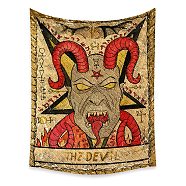 Tarot Tapestry, Polyester Bohemian Wall Hanging Tapestry, for Bedroom Living Room Decoration, Rectangle, The Devil  XV, 950x730mm(PW23040469368)