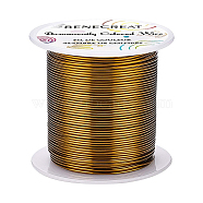 Round Copper Wire, for Wire Wrapped Jewelry Making, Antique Bronze, 18 Gauge, 1mm, about 98.42 Feet(30m)/roll(CWIR-BC0006-02C-AB)