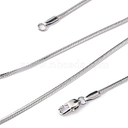 Gifts for Boyfriend On Valentines Day 304 Stainless Steel Necklaces, Herringbone Chain Necklaces, with Lobster Claw Clasps, 17.7 inch(45cm)(NJEW-H411-53)
