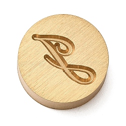 Golden Tone Brass Letter Stamps, with Black Wooden Handles, for DIY Wax Seal Stamps, Letter J, 79.5x12x12mm(KK-R005-01J)