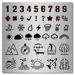 Stainless Steel Cutting Dies Stencils, for DIY Scrapbooking/Photo Album, Decorative Embossing DIY Paper Card, Matte Stainless Steel Color, Sign Pattern, 16x16cm(DIY-WH0238-059)