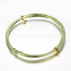 Round Aluminum Wire, Bendable Metal Craft Wire, for DIY Arts and Craft Projects, Green Yellow, 18 Gauge, 1mm, 5m/roll(16.4 Feet/roll)(AW-D009-1mm-5m-08)