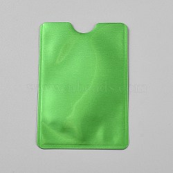 Aluminum & Plastic ID Name Card Holders, Rectangle, Lime Green, 91x62x0.1mm(AJEW-WH20067-073B)