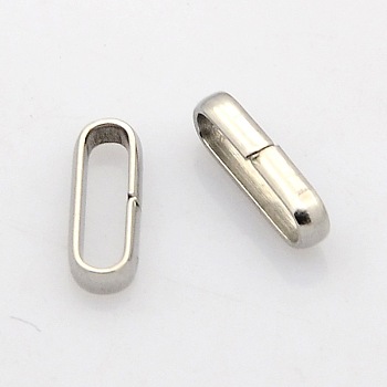 201 Stainless Steel Oval Quick Link Connectors, Linking Rings, Closed but Unsoldered, Stainless Steel Color, 10x3.5x2mm