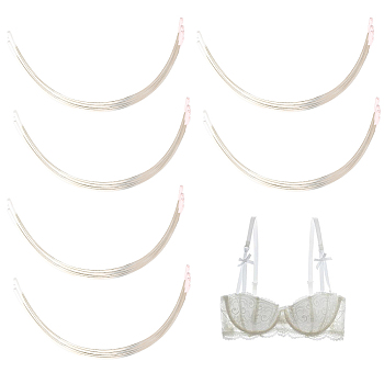 BENECREAT 48 Pairs Steel Bra Underwire, Sturdy Metal Bra Wire for Bra Shaping, Stainless Steel Color, 152x75x0.7mm