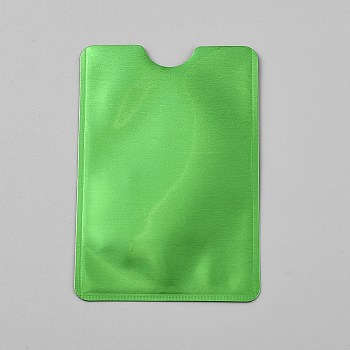 Aluminum & Plastic ID Name Card Holders, Rectangle, Lime Green, 91x62x0.1mm