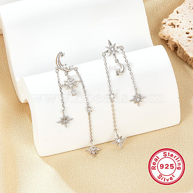 boucles d'oreilles à tige en argent sterling plaqué rhodium anti-ternissement 925 avec micro pavé de zircones cubiques(DO1399-1)-4