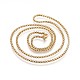 304 Stainless Steel Box Chain Necklaces(NJEW-P244-01G)-1