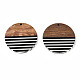 Stripe Resin & Walnut Wood Pendants(RESI-N025-022)-2