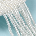 4mm White Round Glass Beads(HY-Q003-4mm-01)
