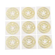 Self Adhesive Brass Stickers, Scrapbooking Stickers, for Epoxy Resin Crafts, Golden, Star Pattern, 30x0.3mm(DIY-WH0164-B12-G)