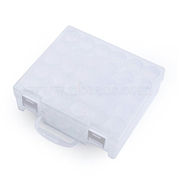 Plastic Bead Storage Containers, Column, Clear, 2.7x4.75cm(CON-N012-07)
