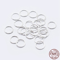 925 Sterling Silver Round Rings, Soldered Jump Rings, Closed Jump Rings, Silver, 22 Gauge, 4x0.6mm, Inner Diameter: 2.5mm(STER-F036-03S-0.6x4)