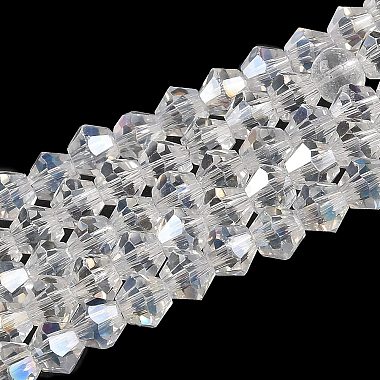 Clear AB Bicone Glass Beads