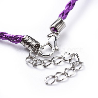 Trendy Braided Imitation Leather Necklace Making(NJEW-S105-M)-4