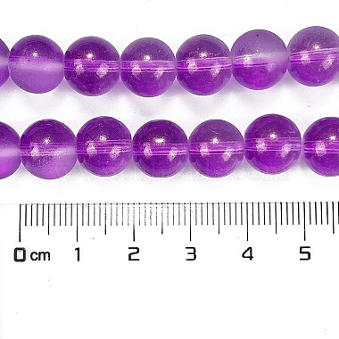 Frosted Transparent Glass Bead Strands(GLAA-P065-10mm-15)-3