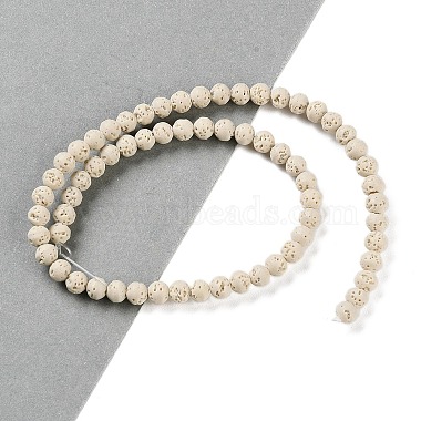 Brins de perles teintées en pierre de lave synthétique(G-H311-08A-04)-2