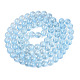 Transparent Half Spray Painted Glass Beads Strands(GLAA-Q110-02A-03)-2