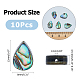 10Pcs Abalone Shell/Paua Shell Beads(SSHEL-FI0001-01)-2