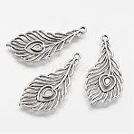 Tibetan Style Alloy Pendants, Feather, Antique Silver, 40x17.5x1.5mm, Hole: 2mm(PALLOY-F131-07)