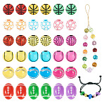120Pcs 6 Styles Acrylic Beads, Mixed Color, 10.5~18x10~12mm, Hole: 3.5~4mm, 20pcs/style(OACR-TA0003-78)
