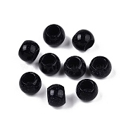 Synthetic Blue Goldstone Beads, Large Hole Beads, Rondelle, 10~10.5x7.5~9mm, Hole: 5mm(G-T092-10mm-13)