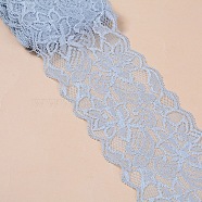 Elastic Lace Trim, Lace Ribbon For Sewing Decoration, Light Grey, 80mm(OCOR-WH0024-A23)