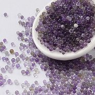 Natural Amethyst Beads, No Hole/Undrilled, Round, 1.5mm(G-Z016-07C)