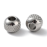 303 Stainless Steel Beads, Rondelle, Stainless Steel Color, 8x7mm, Hole: 3.5mm(STAS-Q302-25D-P)