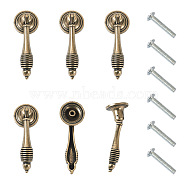 Zinc Alloy Drawer Hanger Handle, with Iron Screw, Cabinet Hardware Supplies, Antique Bronze, 69x24.5x16.5mm, Hole: 3mm(SW-TAC0001-31)