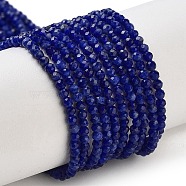 Natural Sodalite Beads Strands, Grade AA, Faceted, Round, 2mm, Hole: 0.5mm, about 195~198pcs/strand, 15.35~15.63''(39~39.7cm)(G-B088-C04-02)