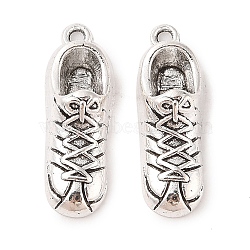 Tibetan Style Zinc Alloy Pendants, Sneakers, Lead Free & Cadmium Free, Antique Silver, 27.3x9x7.5mm, Hole: 1.5mm, about 166pcs/500g(TIBEP-R334-209AS-RS)