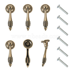 Zinc Alloy Drawer Hanger Handle, with Iron Screw, Cabinet Hardware Supplies, Antique Bronze, 69x24.5x16.5mm, Hole: 3mm(SW-TAC0001-31)