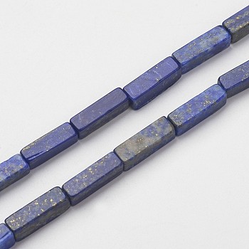 Natural Lapis Lazuli Beads Strands, Cuboid, 13~16x3~5x3~5mm, Hole: 0.5mm, about 29~31pcs/strand, 15.3~15.7 inch(39~40cm)