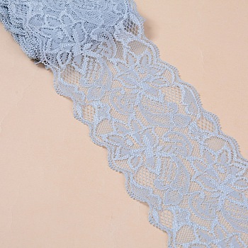 Elastic Lace Trim, Lace Ribbon For Sewing Decoration, Light Grey, 80mm