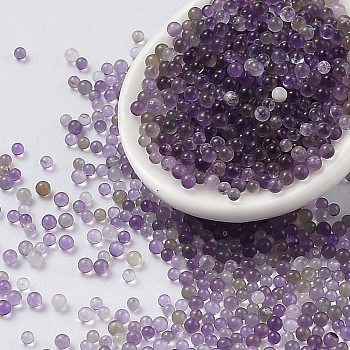 Natural Amethyst Beads, No Hole/Undrilled, Round, 1.5mm