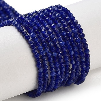 Natural Sodalite Beads Strands, Grade AA, Faceted, Round, 2mm, Hole: 0.5mm, about 195~198pcs/strand, 15.35~15.63''(39~39.7cm)