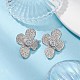 Imitation Druzy Gemstone Resin Flower Stud Earrings(EJEW-JE05318-01)-3