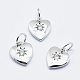 Brass Micro Pave Clear Cubic Zirconia Charms(ZIRC-J040-09P-NR)-1