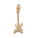 Brass Clear Cubic Zirconia Pendants(KK-M229-51G)-1