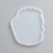 Silicone Cup Mat Molds, Resin Casting Molds, For UV Resin, Epoxy Resin Jewelry Making, Nuggets, White, 126x108x13mm, Inner Size: 119x94mm(DIY-G017-A12)