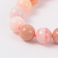 Natural Pink Opal Beads Strands, Dyed, Round, 8mm, Hole: 1mm, about 50pcs/strand, 16 inch(G-J240-17-8mm)