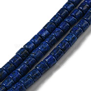 Natural Lapis Lazuli Beads Strands, Dyed, Column, 4~4.3x4~4.6mm, Hole: 0.8mm, about 87pcs/strand, 15.12~15.20 inch(38.4~38.6cm)(G-C084-A05-01)