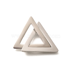 304 Stainless Steel Linking Rings, Triangle, Stainless Steel Color, 31mm, Hole: 13x14mm(STAS-D288-01E-P)