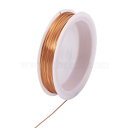 Copper Wire, Round, for Jewelry Making, Raw(Unplated), 24 Gauge, 0.5mm, about 75.46 Feet(23m)/Roll(CWIR-TAC0002-01C-C)