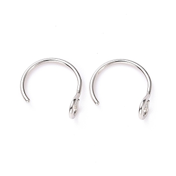 316 Stainless Steel Hoop Nose Rings, Piercing Body Jewelry for Men Women, Stainless Steel Color, 20 Gauge, 10x9.5x0.8mm, Pin: 0.8mm, Hole: 1.8mm