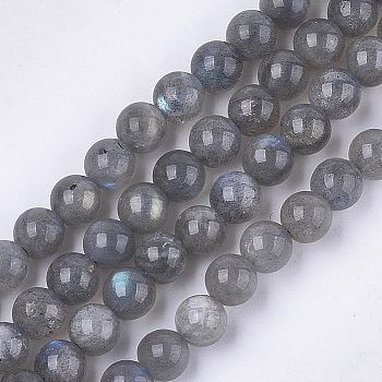 Natural Labradorite Beads Strands, Grade AB+, Round, 8mm, Hole: 1mm, about 45~48pcs/strand, 15.3 inch